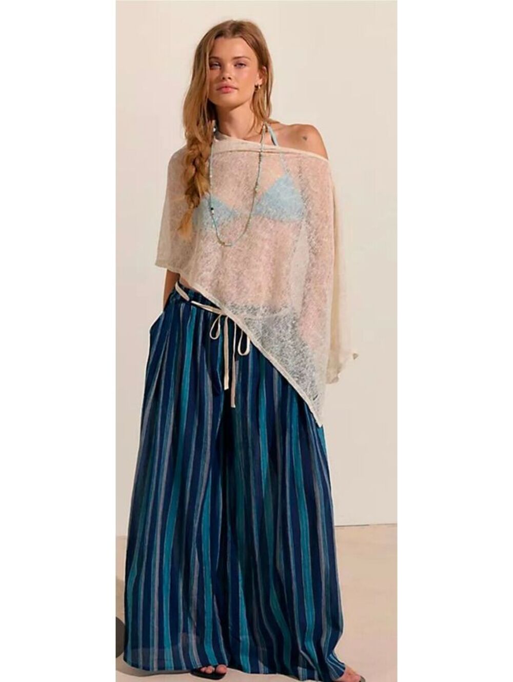 Sold Out|NWT|Sz.XS|Free People |Sea Bloom wide-leg pants